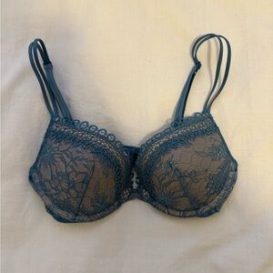 Victoria's Secret Blue Lace Push-Up Bra
